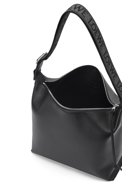 Cubi Crossbody bag in supple smooth calfskin and jacquard